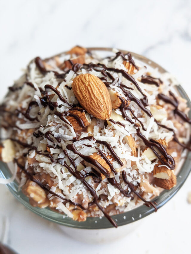 Vegan Almond Joy Overnight Oats Health My Lifestyle