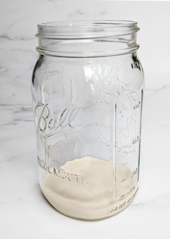 Sweet Potato & Chickpea Mason Jar Salad with Maple Tahini Dressing