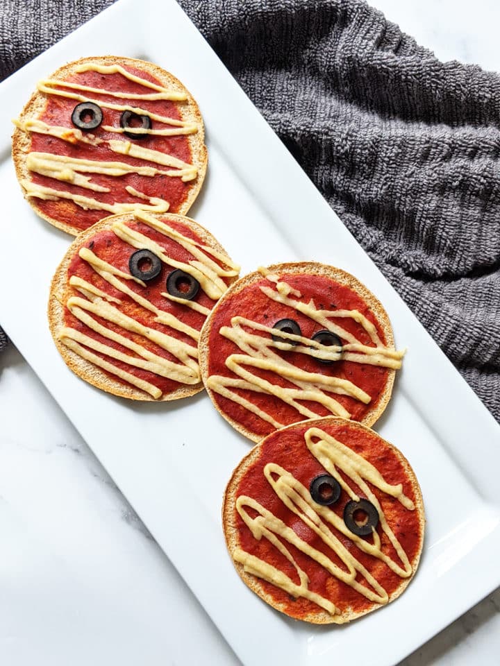 Mini Vegan Halloween Pizzas, Recipe