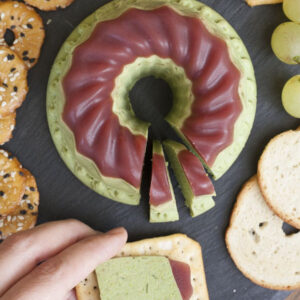 Pistachio nut cheese sliced