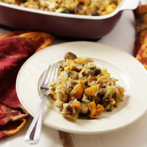 Butternut Squash Brussels Sprouts Stuffing