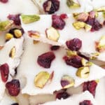 yogurt bark pieces close up
