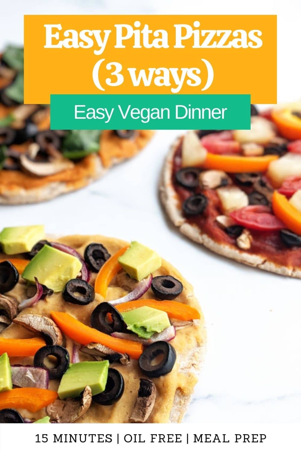 Easy Pita Pizzas 3 Ways - Health My Lifestyle