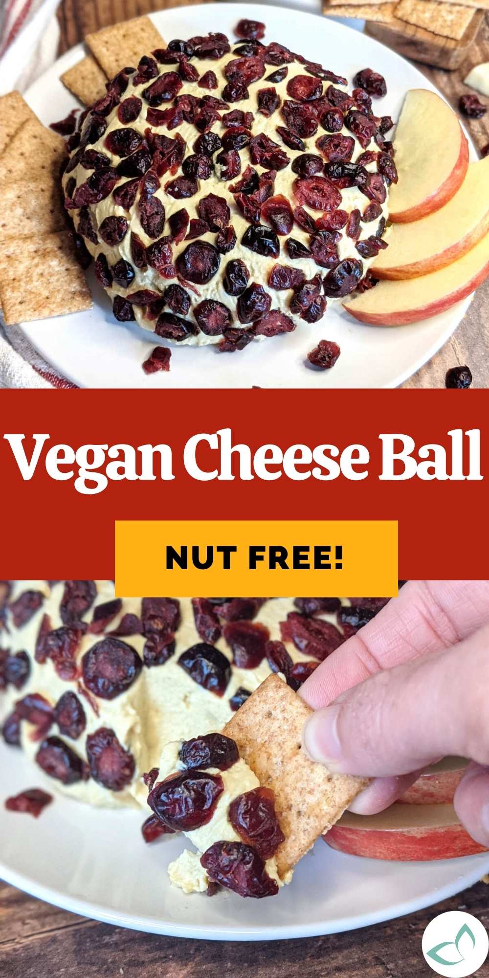 Cranberry Vegan Cheese Ball (Nut Free) Health My Lifestyle