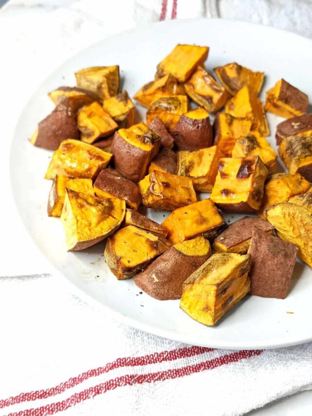 Roasted Air Fryer Sweet Potato Chunks