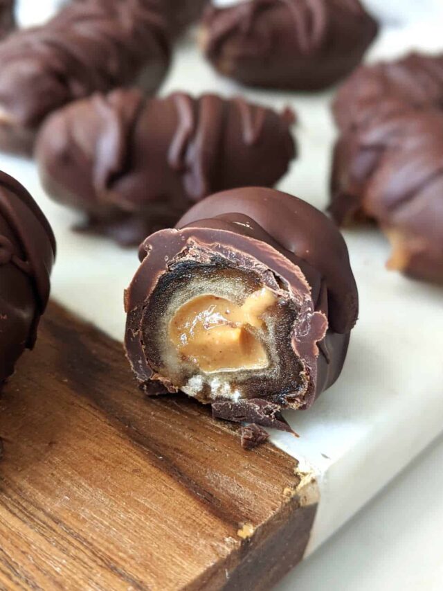 Chocolate Peanut Butter Stuffed Dates