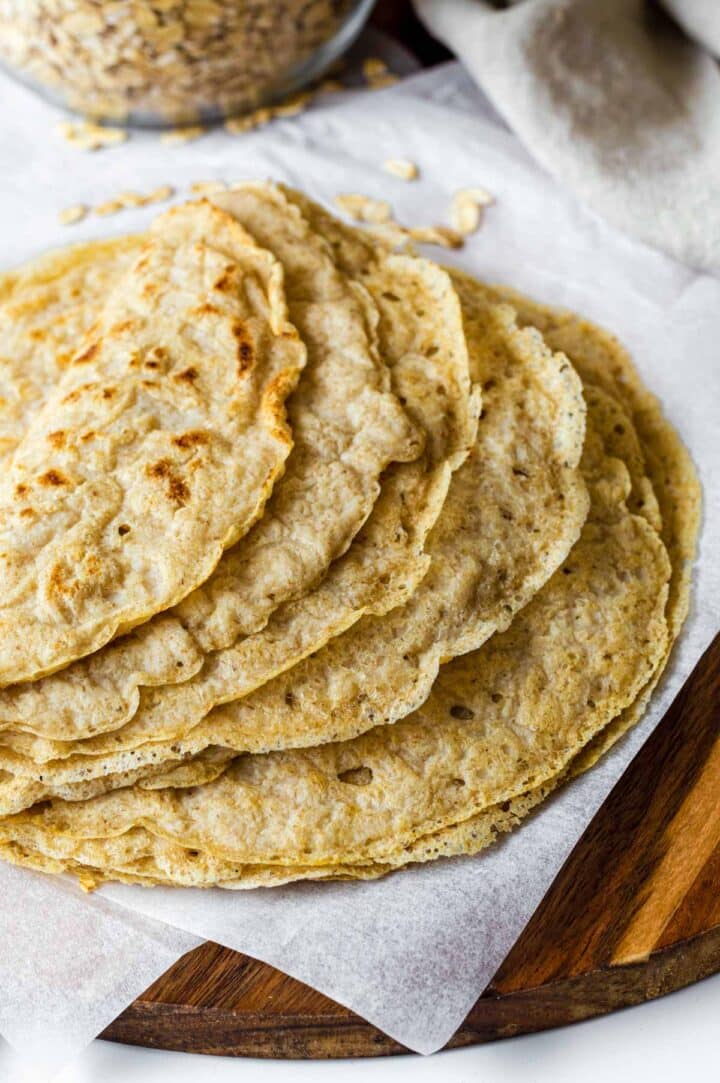 Easy Oat Tortillas (2 Ingredients)