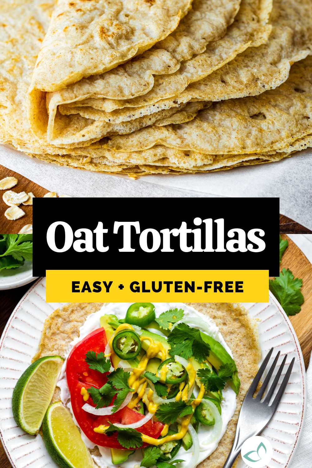 Easy Oat Tortillas (2 Ingredients)