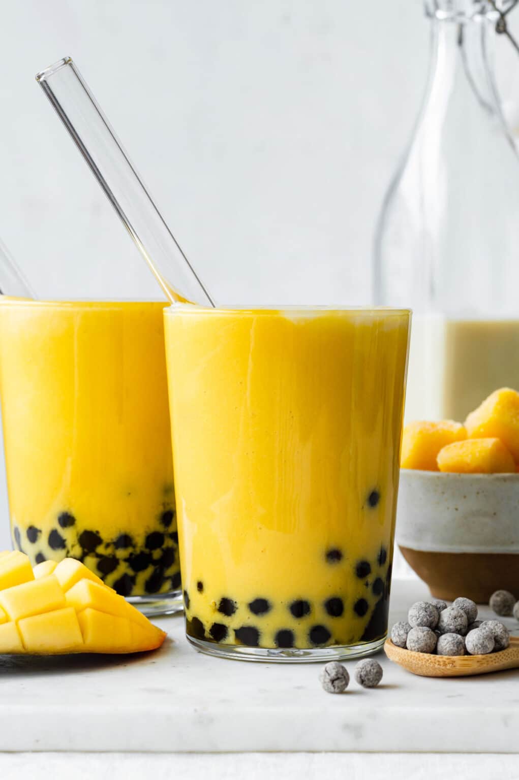 Homemade Mango Bubble Tea