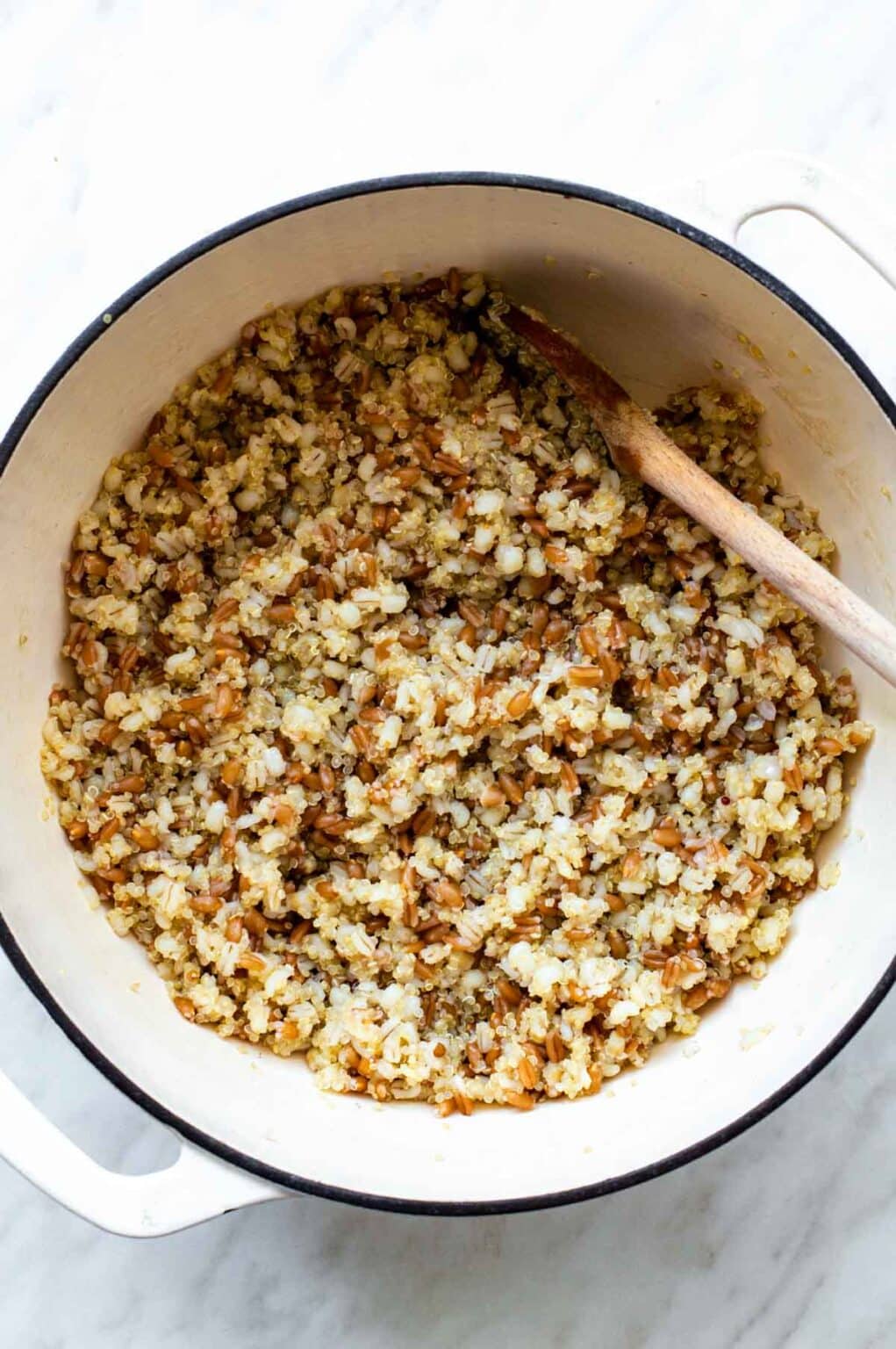 Simple Ancient Grains Salad with Tahini Dressing