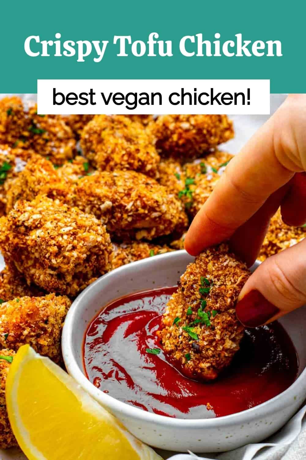 Crispy Tofu Chicken (Baked, Not Fried)