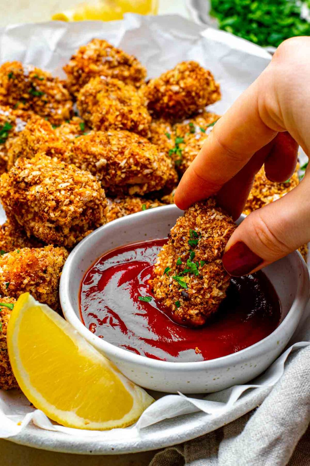 Crispy Tofu Chicken (Baked, Not Fried)