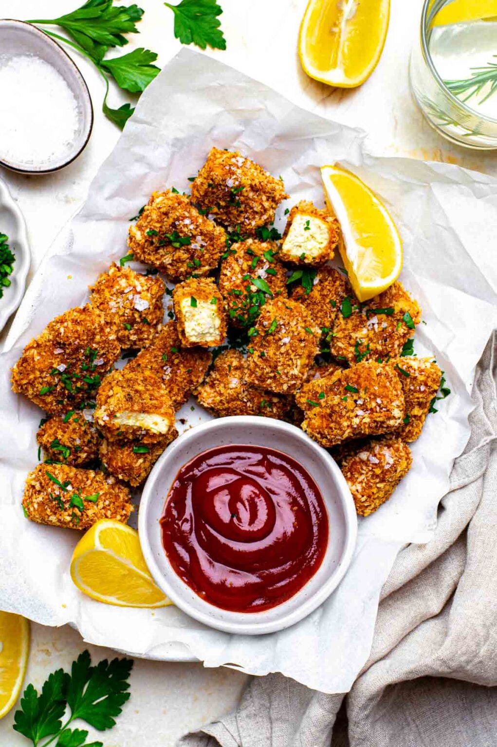 Crispy Tofu Chicken (Baked, Not Fried)