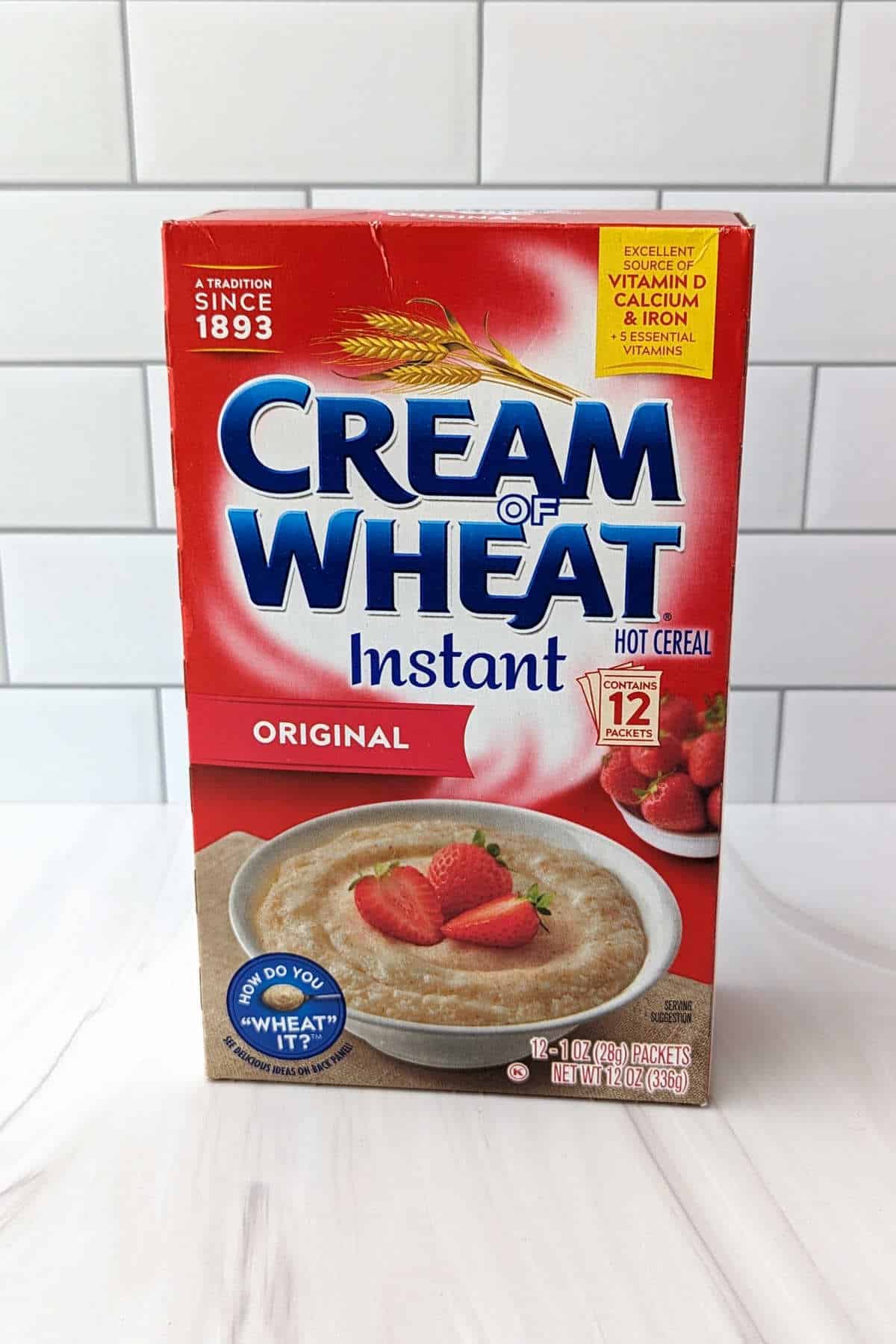 A box of Cream of Wheat hot cereal.